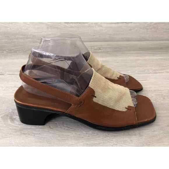 Cole Haan Shoes - Cole Haan City Womens Sandal US 8.5B Brown Leather Slip On Slingback